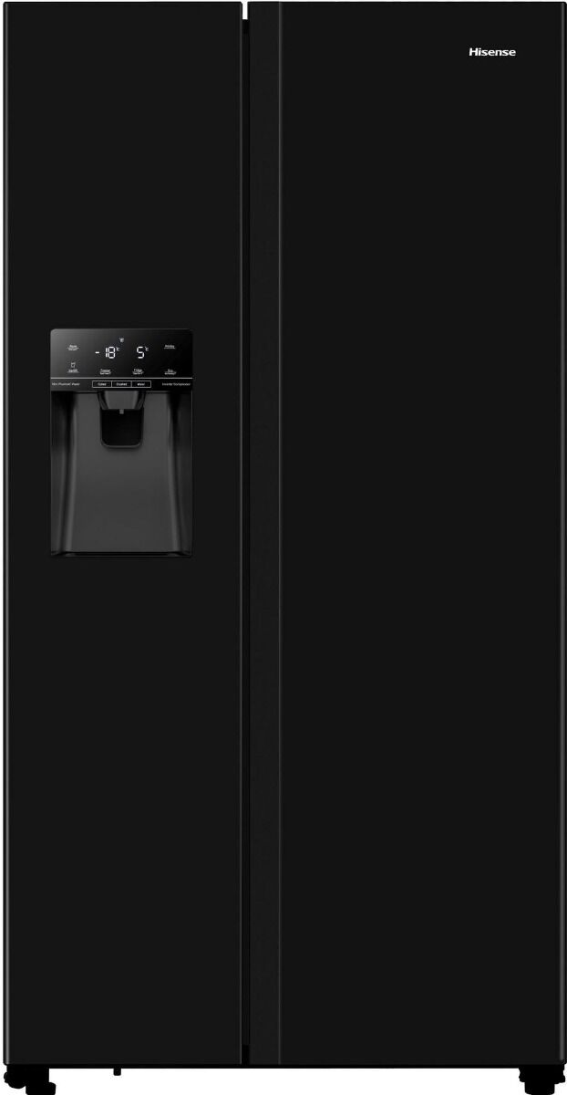 Hisense RS694N4TBE American Style Fridge Freezer Black