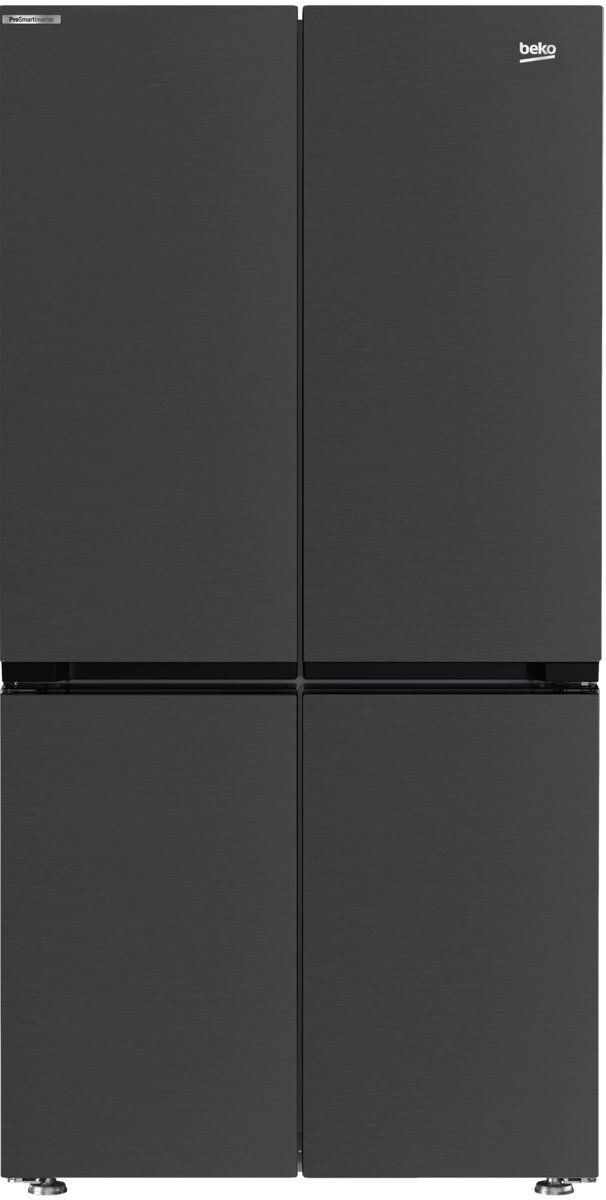 Beko GN446224VPZ Freestanding American Style Fridge Freezer HarvestFresh - Black Steel