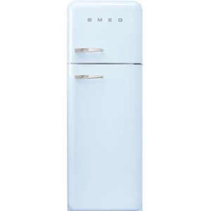 Smeg FAB30RPB5UK 60cm 50s Style Right Hand Hinge Freezer over Fridge Pastel Blue Blue