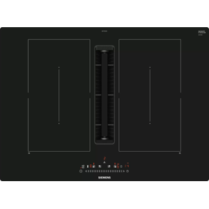 Siemens ED711FQ15E 70Cm Induction Hob with Integrated Ventilation System-Black Glass