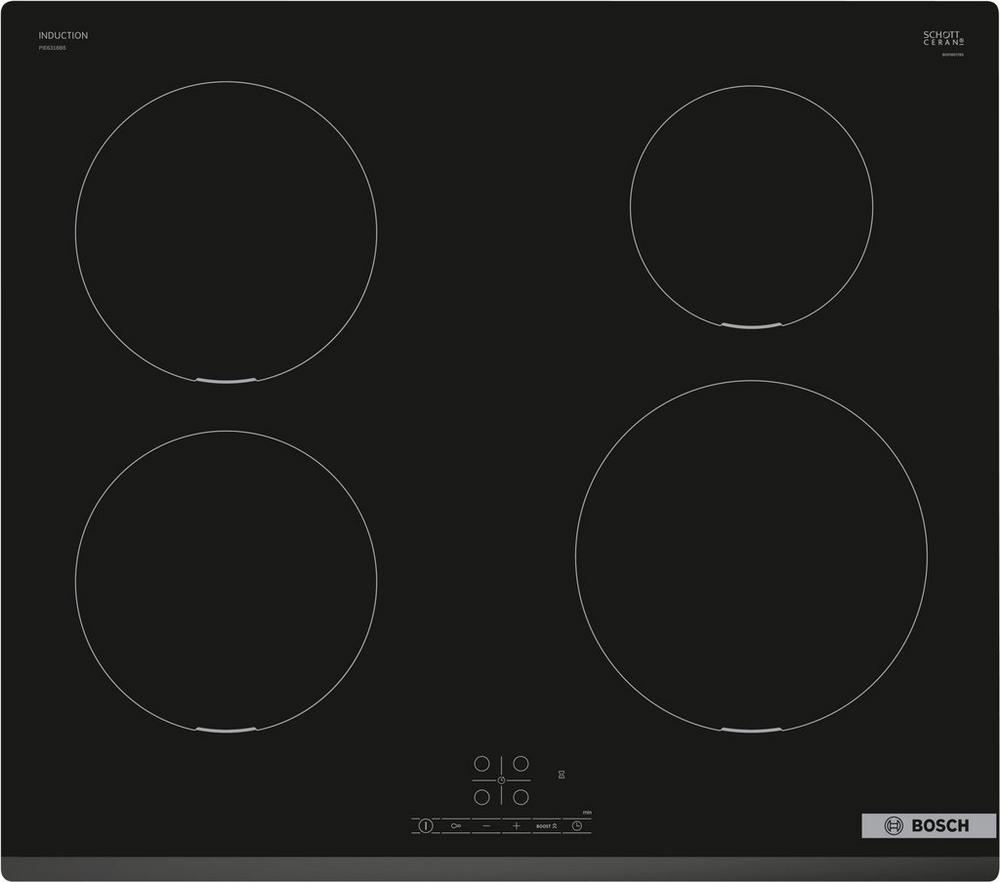 Bosch PIE631BB5E 4 Zone 60cm Electric Induction Hob - Black