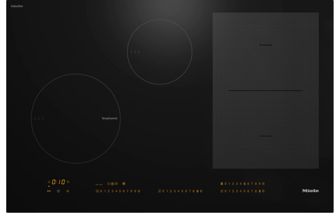 Miele KM7679FL 4 Zone Induction hob With Onset Controls With Temp Control