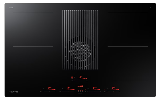 SAMSUNG NZ84T9747VK/UR Infinite Range Combi Hob With Recirculation Built-In Extractor Fan