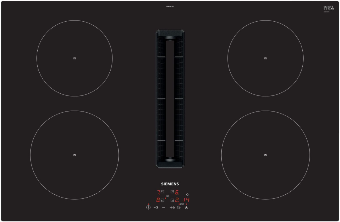 Siemens EH811BE15E 80cm Induction Air Venting Hob - Black Glass *Display Model*