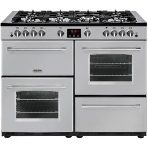 Belling FH110G SIL 110Cm Gas Range Cooker With 7 Burner Gas Hob With 4Kw Powerwok Burner Sliver