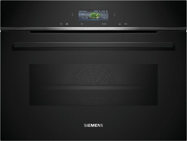 Siemens CM724G1B1B iQ700 Built-in compact oven with microwave function 60 x 45 cm Black