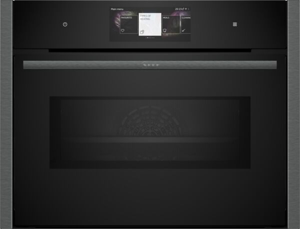 Neff C24MT73G0B Compact 45cm Ovens with Microwave - Black with Graphite-Grey Trim