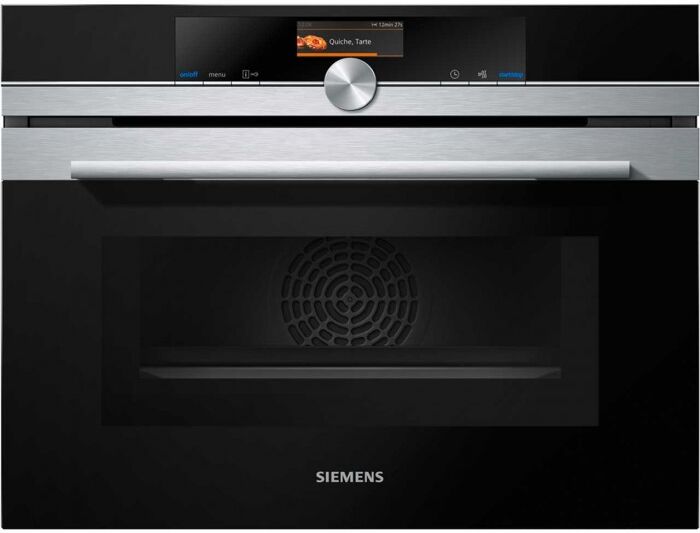 Siemens iQ700 CM656GBS6B Built In Compact Oven with Microwave Function-Stainless Steel