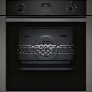 Neff B3ACE4HG0B Built In Electric Single Oven - Black with Graphite Trim