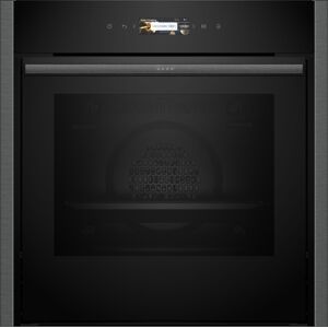 Neff B54CR71G0B Built-In Slide and Hide Single Pyrolytic Oven - Black with Graphite-Grey Trim