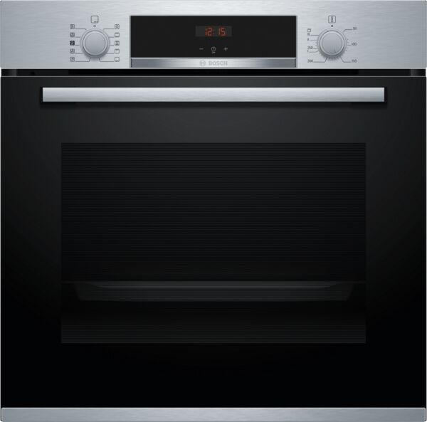 Bosch HRS534BS0B Serie 4 Built-In Single Oven With Steam Function - Stainless Steel