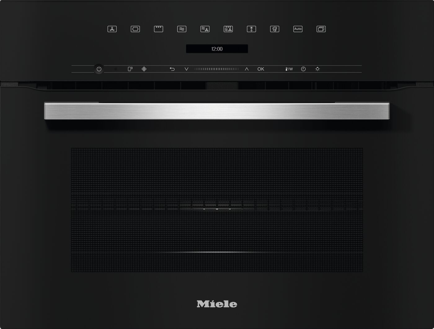 Miele H7145BM Built-In Compact Microwave Oven Obsidian Black