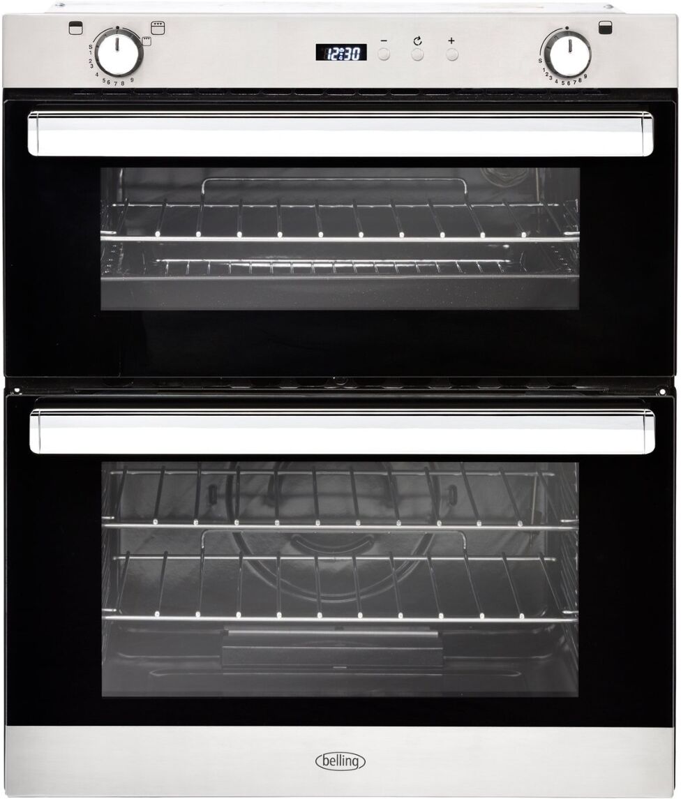 Belling BI702GSTA 70cm Built-Under Gas Double Oven-Stainless Steel