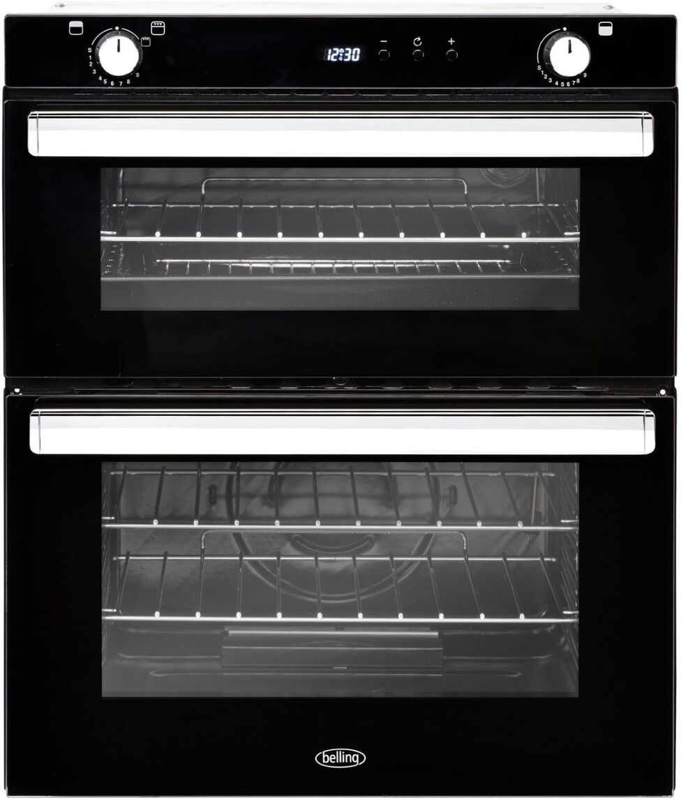 Belling BI702GBLK 70cm Built-Under Gas Double Oven-Black