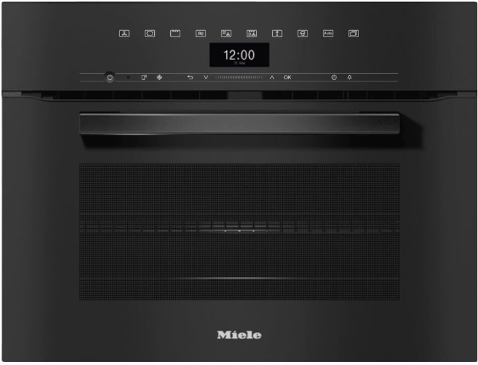 Miele H7440BMOBBL Compact Microwave Combination Oven-Obsidian Black