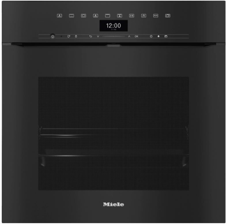 Miele H7464BPXArtLineOBBL 16 Functions Handleless Oven - Obsidian Black