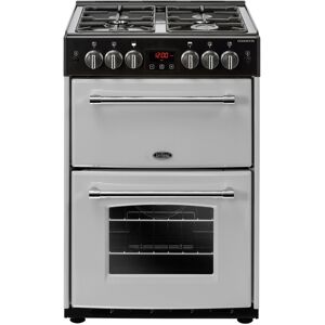 Belling FH60G SIL Farmhouse 60cm Gas Range Cooker 444410791 Silver