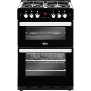 Belling 60GBLK 444410824 Gas Cooker With Full Width Electric Grill Black