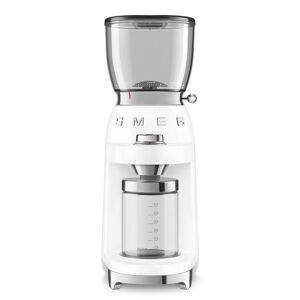 Smeg CGF01WHUK 50s Retro Design Coffee Grinder in White