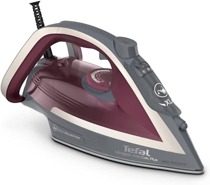 Tefal FV5872 Pure Gliss Ultraglide Anti-Scale Plus Steam Iron 2800 W Grey / Purple