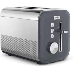 Breville VTT968 High Gloss 2 Slice Toaster - Grey & Stainless Steel