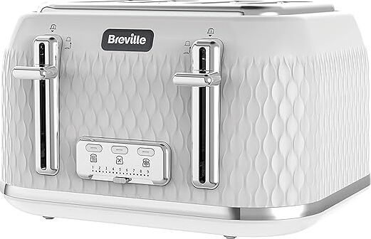 Breville VTT911 Curve 4 Slice Toaster - White Chrome