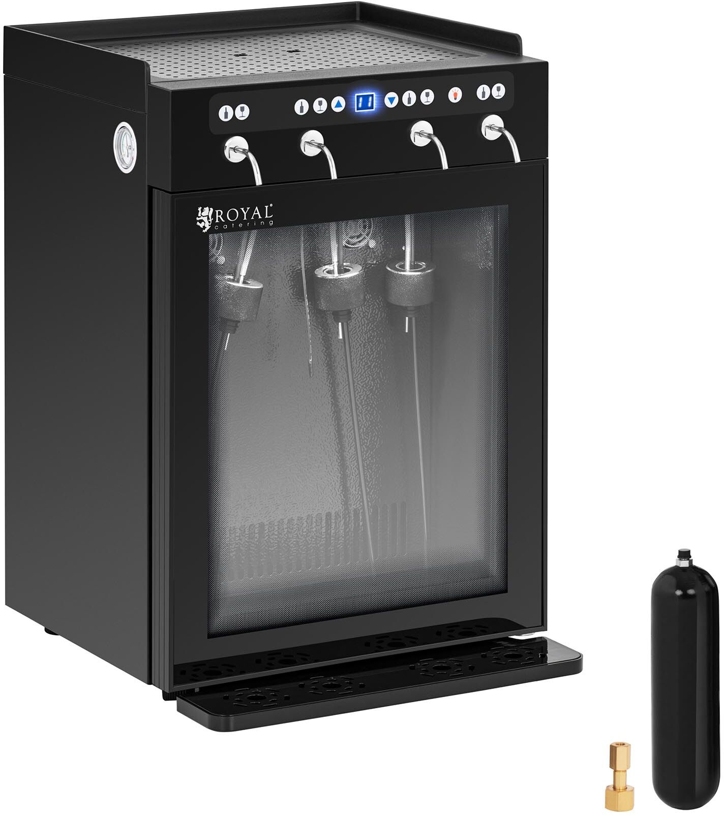 Royal Catering Wine Fridge - with taps - 4 bottles RC-WDB4