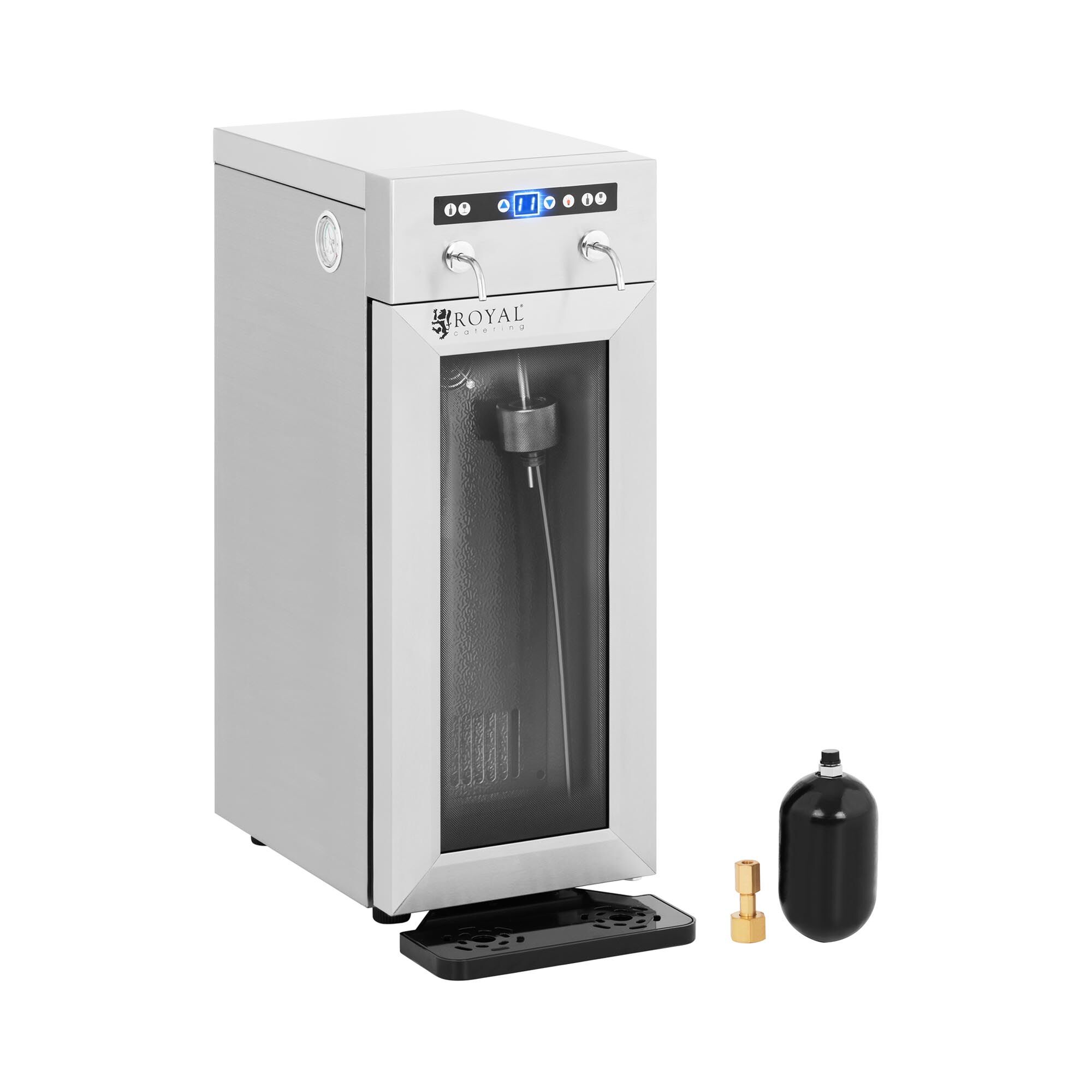 Royal Catering Wine Fridge - with taps - 2 bottles - stainless steel RC-WDSS2 Royal Catering Wine Fridge - with taps - 2 bottles - stainless steel RC-WDSS2