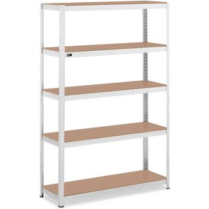 MSW Metal storage rack - 120 x 40 x 180 cm - for 5 x 150 kg - Grey MSW-STSH-31