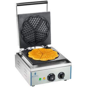 Royal Catering Waffle Maker - 1500 Watts - Heart-Shaped RCWM-1500-H