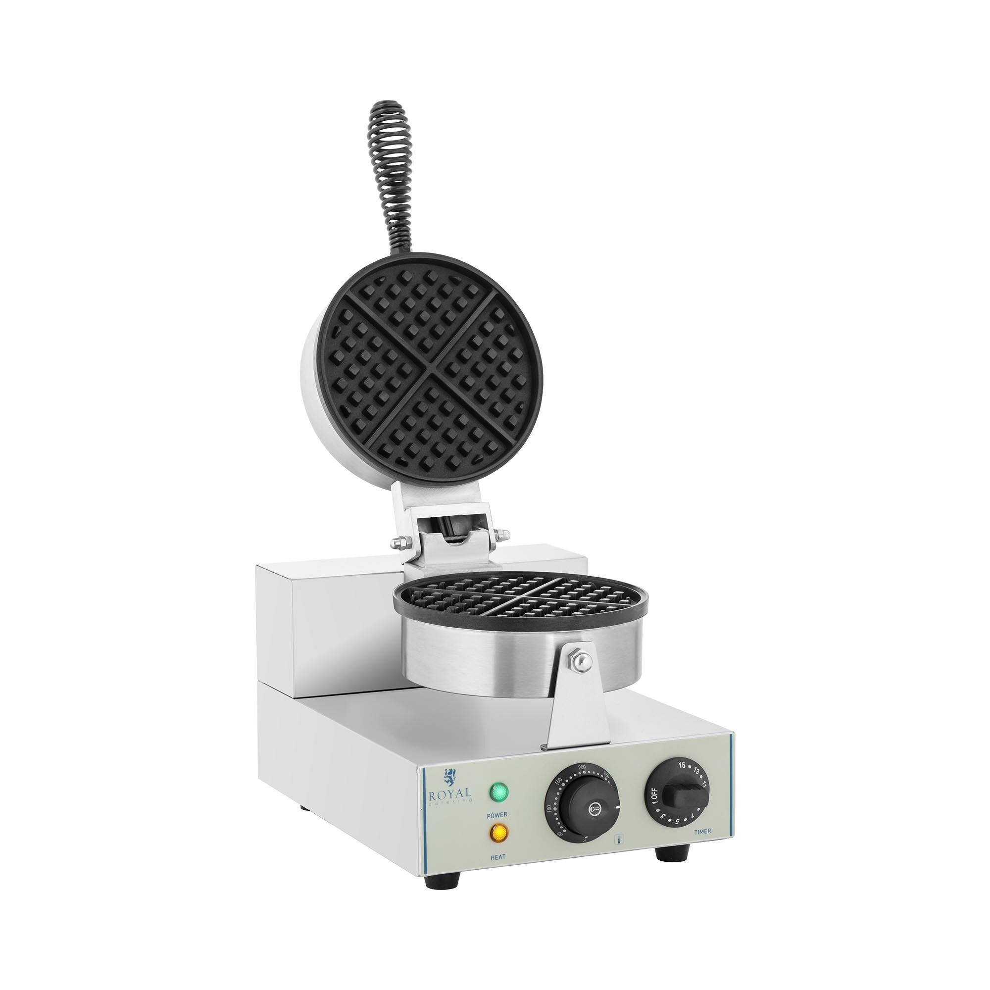 Royal Catering Waffle Maker - 1300 Watts - Round RCWM-1300-R
