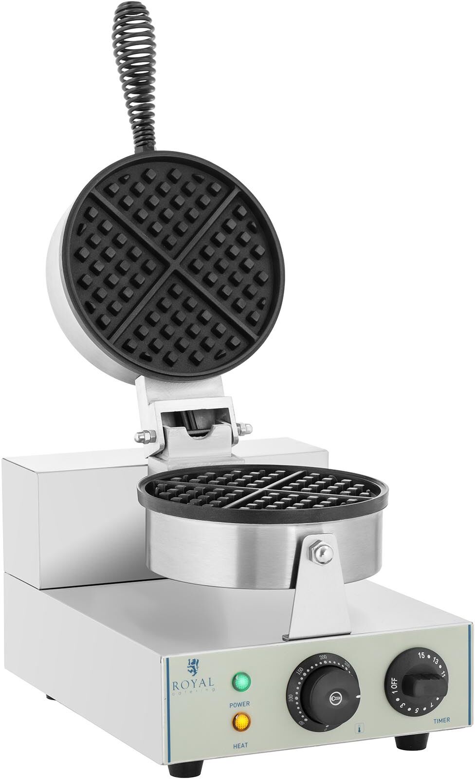 Royal Catering Waffle Maker - 1300 Watts - Round RCWM-1300-R Royal Catering Waffle Maker - 1300 Watts - Round RCWM-1300-R