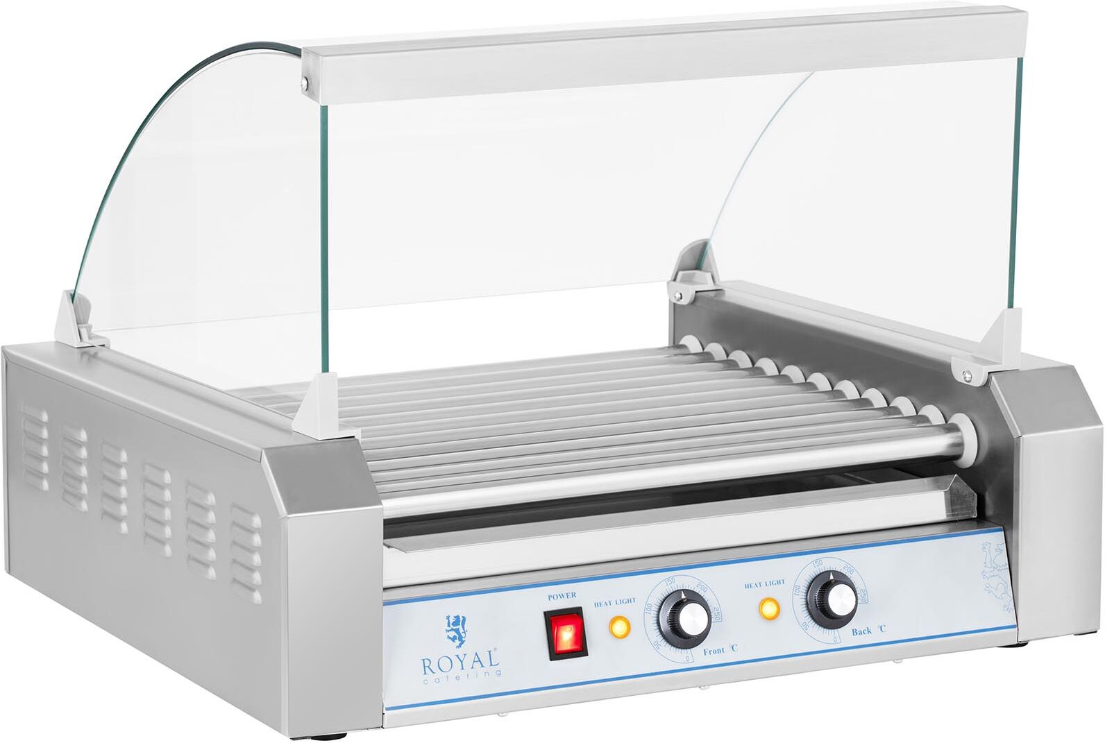 Royal Catering Hot Dog Grill - 11 rollers - stainless steel RCHG-11E Royal Catering Hot Dog Grill - 11 rollers - stainless steel RCHG-11E