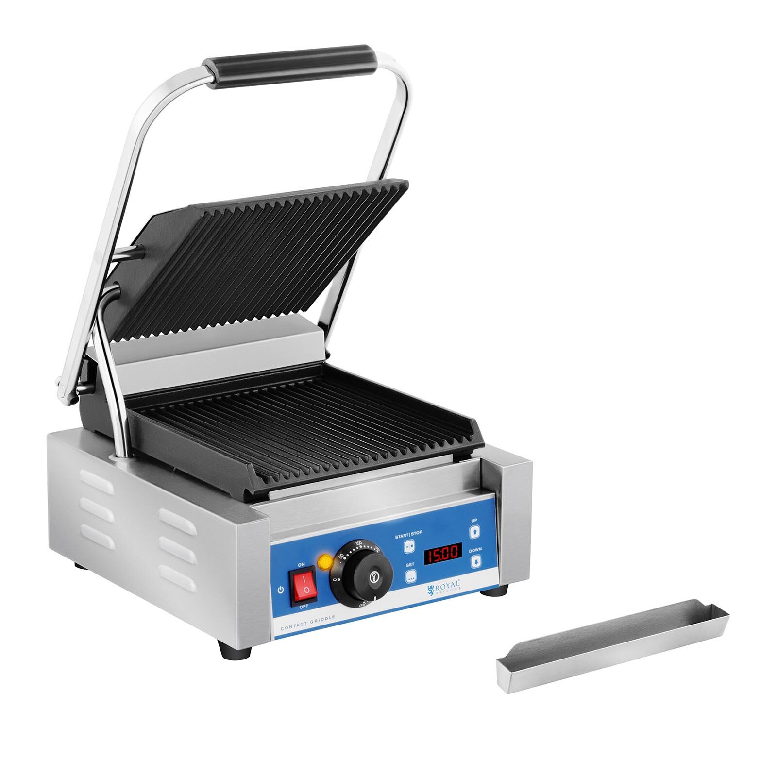 Royal Catering Contact grill - griddle - timer - 1,800 W RCKG-2200-GY