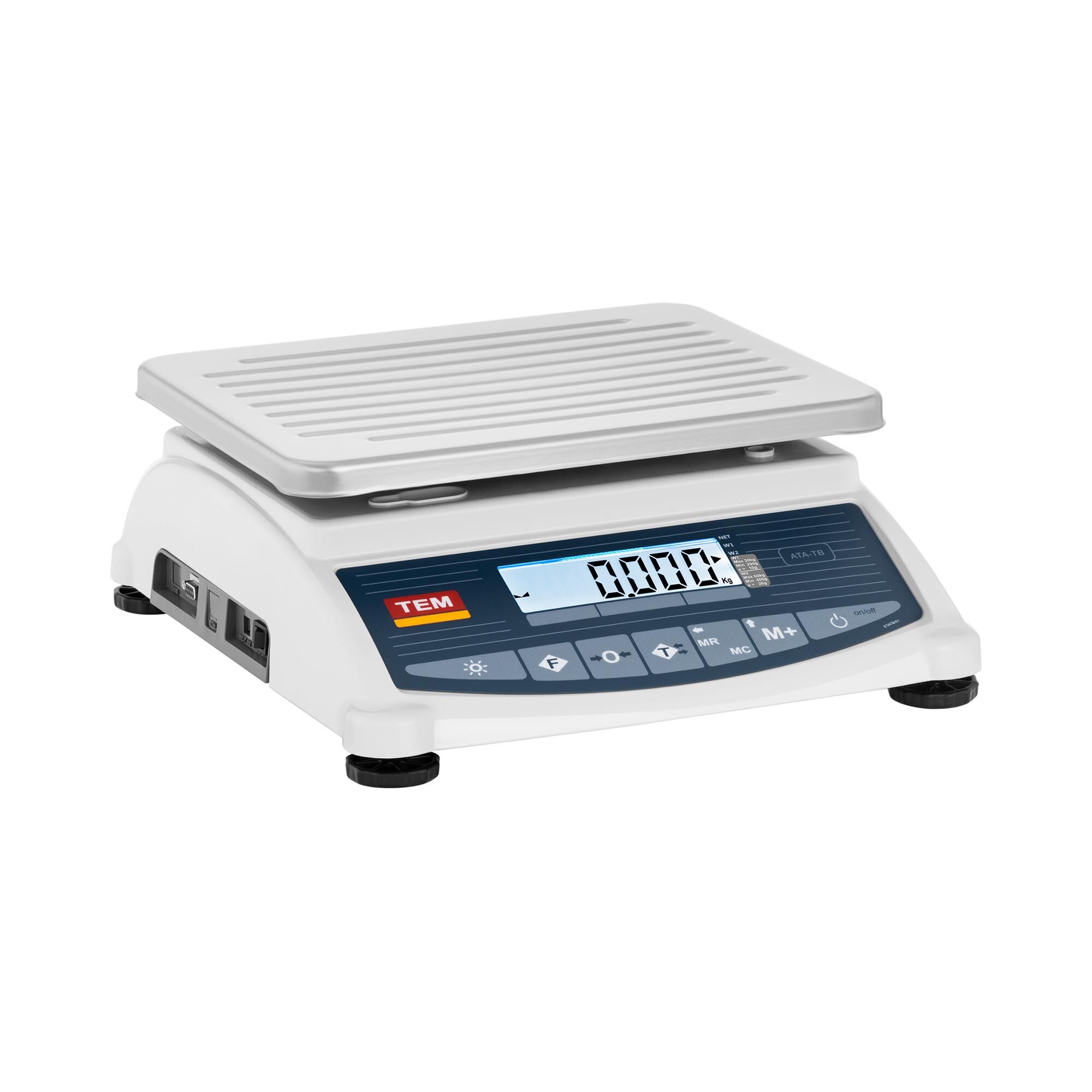 TEM Weighing scale - Calibrated - 60 kg / 20 g - LCD - Memory TTB060D-O-B1