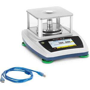 Steinberg Systems Precision Scale - 200 g / 0.001 g - Ø 98 mm - Touch-LCD - Glass draft shield SBS-LW-200-MAXT