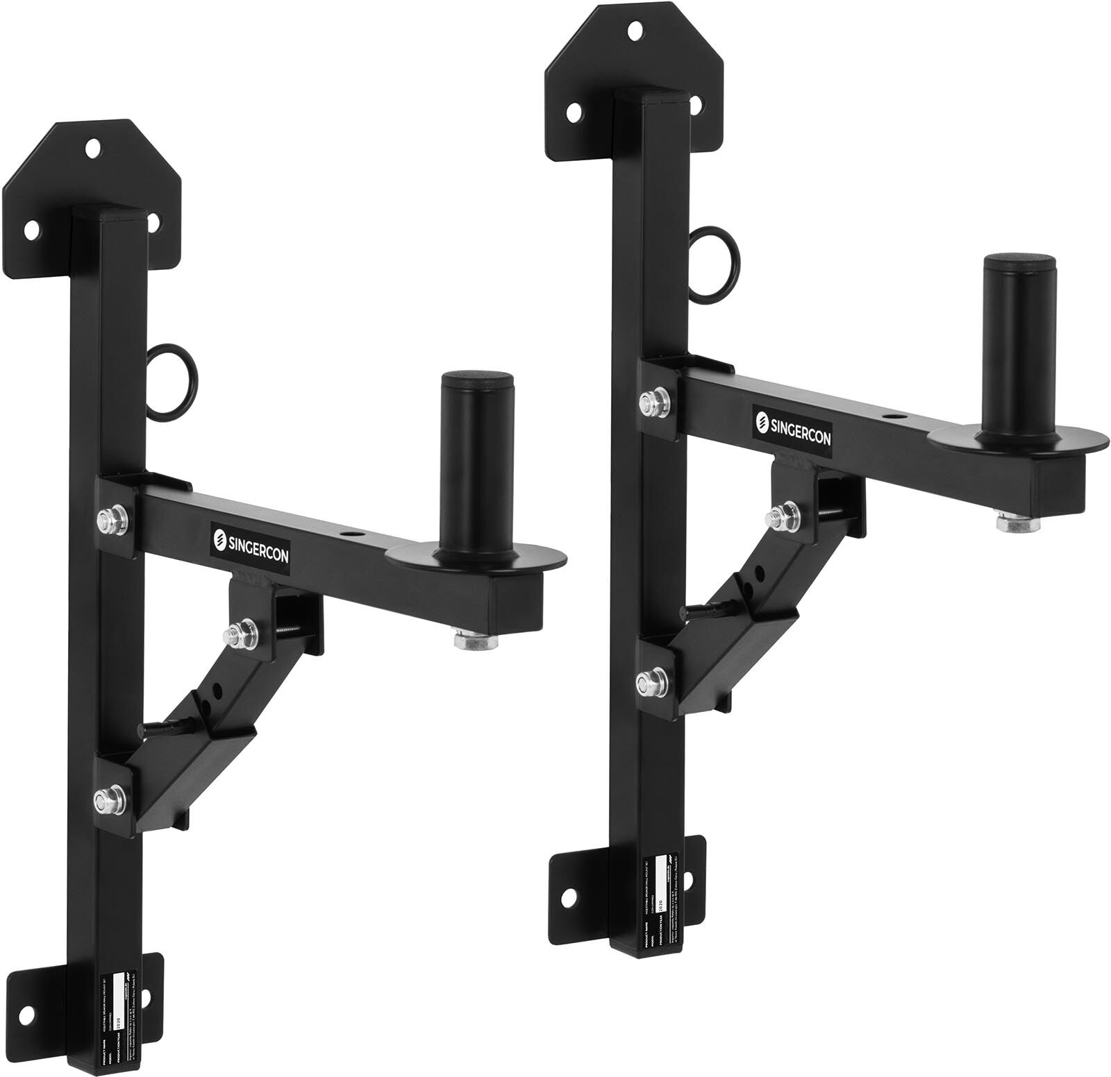Singercon Speaker Wall Mount - 1 pair - 50 kg - adjustable tilt CON.SWM4S2 Singercon Speaker Wall Mount - 1 pair - 50 kg - adjustable tilt CON.SWM4S2
