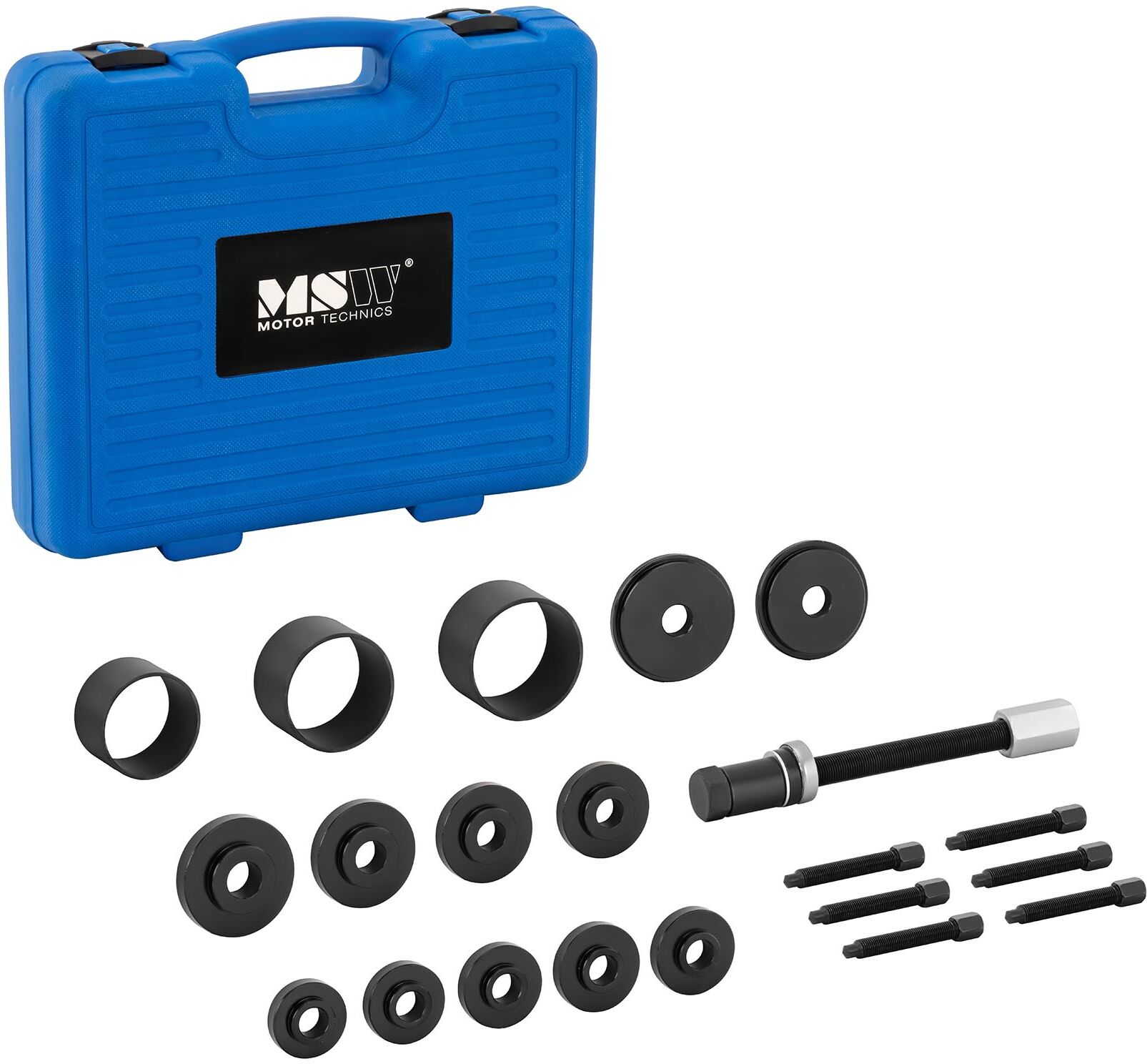 MSW Wheel Bearing Puller Kit - 16 pcs. MSW-SPS-13 MSW Wheel Bearing Puller Kit - 16 pcs. MSW-SPS-13