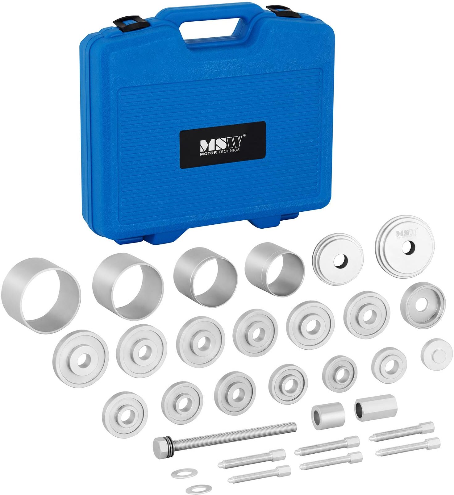 MSW Wheel Bearing Puller Kit - 28 pcs. MSW-SPS-21 MSW Wheel Bearing Puller Kit - 28 pcs. MSW-SPS-21