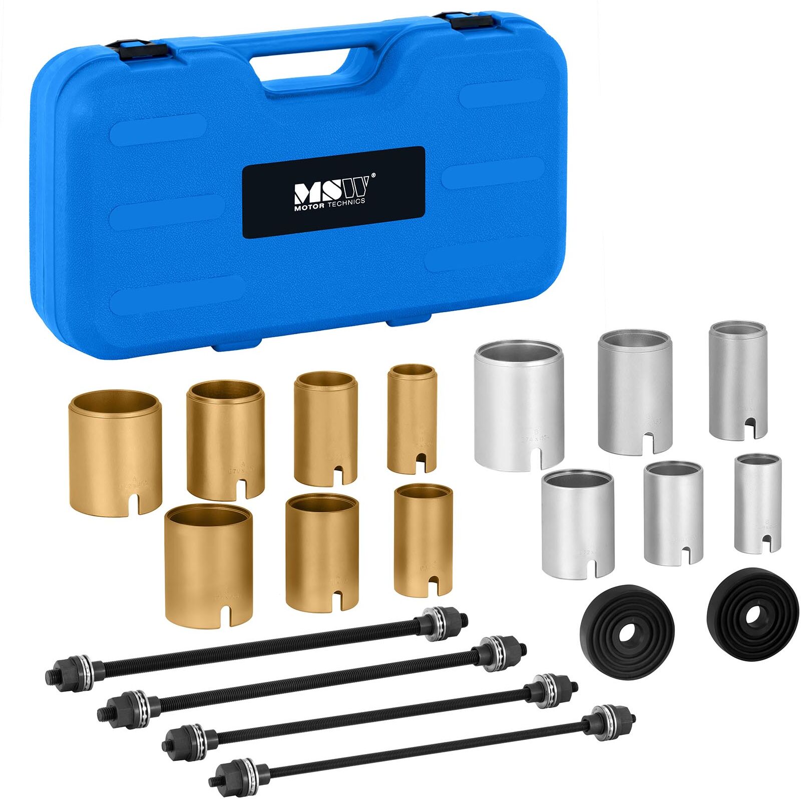 MSW Press and Pull Sleeve Kit for Wheel Bearings and Suspension Bushings MSW-SPS-22 MSW Press and Pull Sleeve Kit for Wheel Bearings and Suspension Bushings MSW-SPS-22
