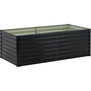 Uniprodo Metal Raised Garden Bed - 180 x 60 x 90 cm - steel (galvanised) UNI_MGRS_01