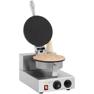 Royal Catering Waffle Maker - for ice cream waffles - 1000 W - 0 - 5 min timer - 50 - 300 °C - Royal Catering RC_WMS_02