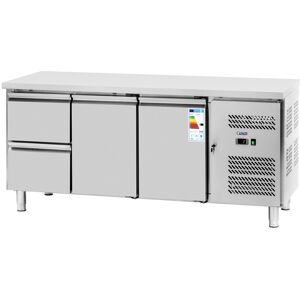 Saladette Fridge - 417 L - 2 x GN 1/2 + 2 compartments - 179 x 70 cm - Royal Catering RCS-417D Saladette Fridge - 417 L - 2 x GN 1/2 + 2 compartments - 179 x 70 cm - Royal Catering RCS-417D