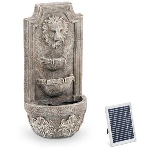 hillvert Solar Water Fountain - lion's head waterfall - 3 levels - LED lighting HT-SF-120