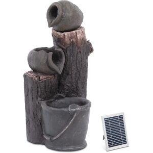 hillvert Solar Water Fountain - 2 vessels with bucket - LED lighting HT-SF-106