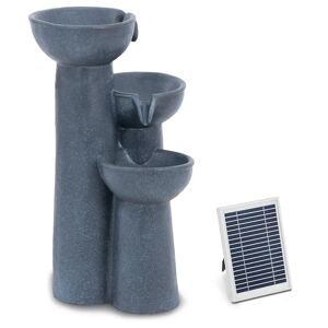 hillvert Solar Water Fountain - 3 bowls on columns - LED lighting HT-SF-108