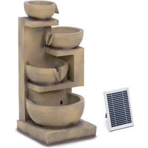 hillvert Solar Water Fountain - 4 bowls on wall ensemble - LED lighting HT-SF-109