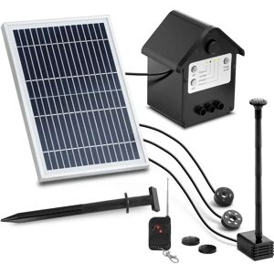 Uniprodo Solar Powered Pond Pump - 250 L/hr - LED - with remote control UNI_PUMP_12