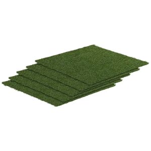 hillvert Artificial grass - Set of 5 - 100 x 100 cm - Height: 30 mm - Stitch rate: 14/10 cm - UV-resistant HT-MAG-1X1-SET-2