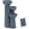 hillvert Solar Water Fountain - 3 bowls on columns - LED lighting HT-SF-108